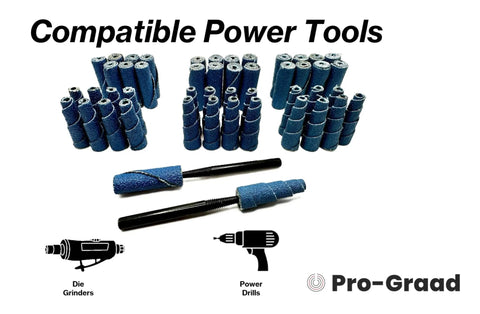 50 Piece Zirconia Abrasive Sanding Cartridge Spiral Roll Sander Kit with mini cone and cylinder rolls for die grinders
