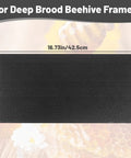 Deep Hive Waxed Coated Foundation Sheets Set For Deep Bee Frames displayed with size dimensions