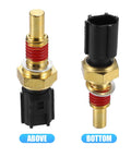 Top Tier Cylinder Head Temperature Sensor 8L3Z6G004A Slick Swap For Ford Crown Victoria showing detailed views from above and bottom angles.