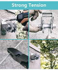 Heavy Duty Shade Sail Hardware Kit With Winches And Wire Rope Rust Free Stainless Steel Sun Shade Hardware Kit For Rectangle Square Triangle Shade Sail Installation 71 Pieces shown with tensioning tools and wall mounts