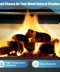 Heavy Duty Vermiculite Wood Stove Fire Bricks 9x4.5x1.25 Inches Replacement Pack of 12 in a fiery stove setting