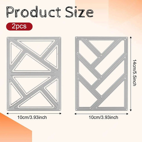Geometric Die Cuts For Card Making And Scrapbooking Background Dies With Hollow Frame For Rectangle And Triangle Designs