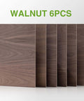 Walnut plywood sheets, 6-pack, 12 x 16 x 1/8 in (3 mm) thick, for laser cutting, engraving, and pyrography