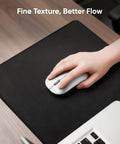 Hand using a mouse on an Oversized Gaming Mouse Pad With Durable Stitched Edges And Non Slip Rubber Base For Home Office And Gaming Setups 31.5 Inches By 11.8 Inches Desk Mat Keyboard Mat