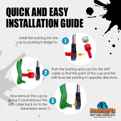 Installation guide for TB1Kit Automatic Transmission Shift Cable Bushing Repair Kit For Chevy, Jeep, Ford and more