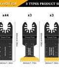 Tough As Nails Heavy Duty Titanium Coated Multitool Blades 50 Pack Universal Oscillating Saw Replacement Kit showing three blade types.