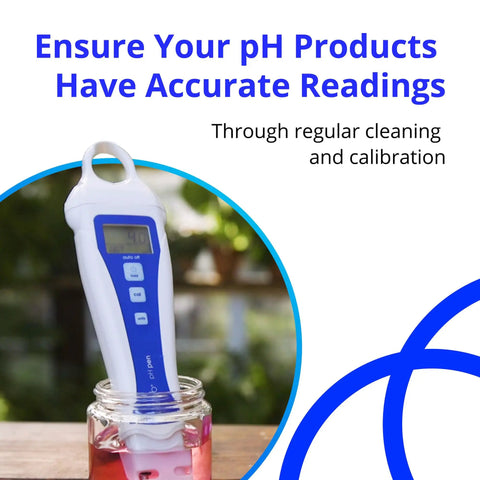 Calibration Solution Set For pH And EC Meters With pH 4.0, pH 7.0, And 2.77 EC Solutions 250 Ml Pack For Hydroponics Growers To Ensure Accurate Readings And Reliable Nutrient Balance. pH meter in calibration solution jar