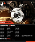 2 Pack Front Wheel Bearing And Hub Assembly That Fits Jeep Cherokee Wrangler Grand Cherokee Comanche TJ Wagoneer And Grand Wagoneer 1989 Through 1999 Models Off Road Ready, showing front hub close-up