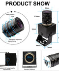 Top Tier High Speed Monochrome USB Camera Boasting Rock Solid Global Shutter Tech Cuts Rolling Artifacts Dead Flat with adjustable zoom lens.