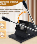 Ergonomic Heavy Duty 2.48 Inch Square Paper Punch Die Cutter For Paper And Photos with dual handles for easy use.