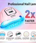 Professional nail lamp for 36Pcs Gel Nail Polish Kit With 32 Classic Colors And 4 Essential Addons Base Coat No Wipe Top Coat Matte