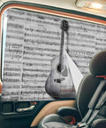 Dope Guitar Car Window Curtains 26X20 Inches Dual Layer Blackout With Mesh Privacy Magnetic Side Window Shade For Sun And Heat