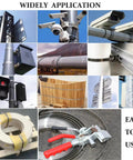 Heavy Duty Steel Banding Strapping Kit With Integrated Ratcheting Tensioner Cutter For Pallet Packing Includes One Hundred Pieces High Strength Buckles And Three Quarter Inch By One Hundred Foot Coil built for various applications.