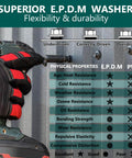 Beefy Heavy Duty Self Drilling Roof Screws 12 By 3 Quarter Inch With Hex Head And EPDM Washer installation diagram