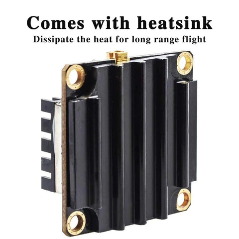 Long Range 5.8GHz FPV VTX With Switchable 250mW 500mW 1000mW 2000mW Output, Built-In Microphone, OSD Smart Audio, MMCX, UART with heatsink