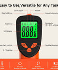 Infrared Thermometer Non Contact Temperature Gun With Laser Must-Have Go-To Tool Quick 0.5 Second Readings From -58F To 1022F -50C To 550C For Cooking Grilling BBQ Ovens Pizza Reptiles And DIY Projects, LCD display and controls shown