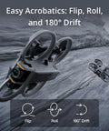 Avata 2 FPV 4K Drone Dope Fly More Combo performing flip, roll, and 180° drift over rocky terrain