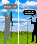 Comparison of using 34Lb T Post Driver With Handles Pro Grade Heavy Duty Metal Fence Post Driver And Hole Digger For Wood Posts
