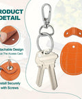 Genuine Leather Key Fob Covers Set 3 Pieces With RFID Protection Air Tag Holder Keychain Case Includes Key Ring And Screwdriver