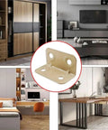 Built Tough L Shaped Corner Brackets Four Hole Precision Angle Supports for sturdy furniture in modern interiors.