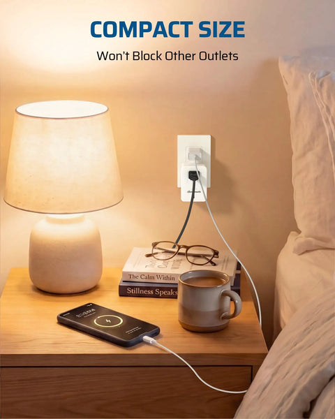 Plug And Play Indoor Remote Control Outlet Kit With Expandable Wireless Light Switch On Off Power Switch 100 Ft RF Range in use