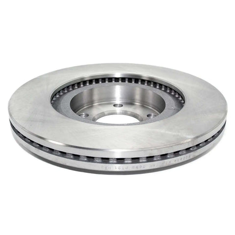 Front view of Front Vented Brake Rotor With Hub Centric Fit No Machining Required Non Directional Swirl Finish High Metallurgical Standards
