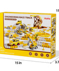 Box of Awesome Construction Race Track Playset With 299 Pieces Of Flexible Track System Includes Race Cars and Mini Trucks