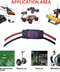 Qs8 Anti Spark High Current Connector Set For RC Toys And Drones in use with various vehicles and devices.