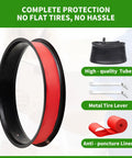 20x4 Fat Tire for Electric Bikes and All Terrain Rides with Puncture Resistant Sidewalls, thick tread, tubes, levers, liners