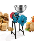 Electric Grain Mill Grinder 3000W 110V Heavy Duty Beast Commercial Corn Grinder with Funnel next to spice sacs