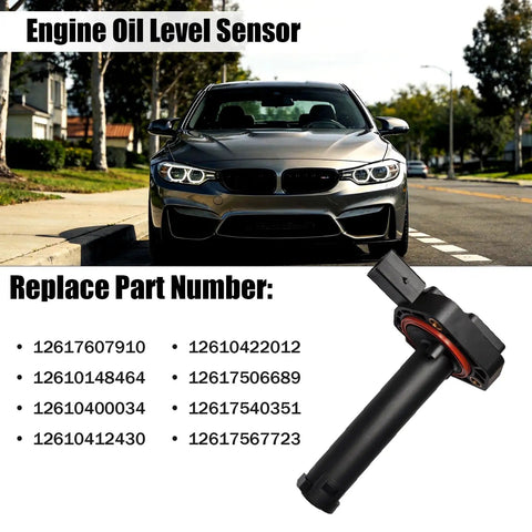 BMW Engine Oil Level Sensor Replacement Direct Fit For 2002-2015 1 Series 3 Series 5 Series 6 Series 7 Series Cars OE Replacement 12617607910 12610148464 12610400034 black sensor