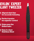 Precision Slant Tip Tweezer For Easy Hair Removal, Stainless Steel Grooming Tool With Superior Control Grips Tiny Hairs