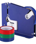 No Sweat Heavy Duty Bag Sealer With Razor Edge Trimmer and Six Pack Assorted Color Rolls with blue dispenser and colored tape.
