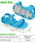 Lawn Aerator Shoes For Grass And Yard Care, Preassembled And Ready To Rock, adjustable straps, durable aluminum base, size 11.5x5 inches