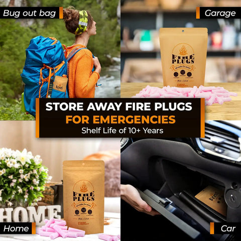 Non Toxic Waterproof Fire Starters Keep It Lit With Five Minute Burn For Emergencies Survival Campfires Fire Pits And Grills Made In The USA 30 Pack For Any Adventure packaging in various locations like bag, garage, home, car.
