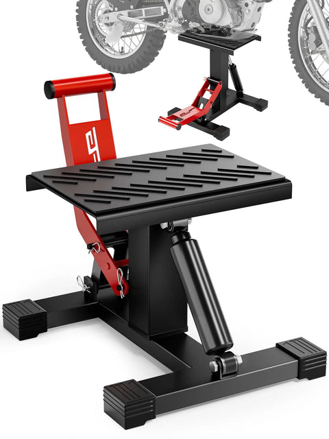Heavy Duty Dirt Bike Stand With 1000 Lb Capacity Lift Jack Hoist Height Adjustable Table for bike repair and maintenance