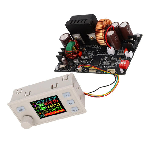 Adjustable 1200W DC CNC Regulated Power Supply for Laboratory Use with digital display and wiring connections shown.