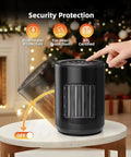 Small Space Ceramic Heater For Indoor Use, Portable Electric Heater With Thermostat; touch control feature shown.