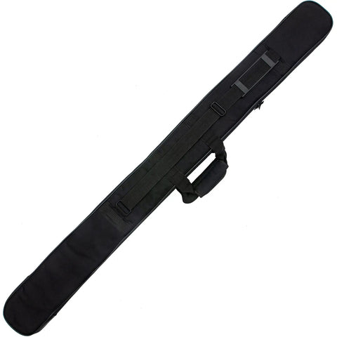 Rugged Waterproof Sword Case With Padded Lining And Shoulder Strap, 48 Inch Martial Arts Bag, black exterior, single shoulder strap visible