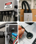 One Inch NPT Strain Relief Cable Glands Nylon Cord Grip Grommets Black Plastic 20 Pack For Wires Through Panels And Electrical Equipment Easy Install And Strong Protection used in electrical setups