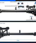 Hardcore Auxiliary Tailgate Step Handle provides sick grip, 19 inch length, cold rolled steel for Chevy Silverado and GMC Sierra.