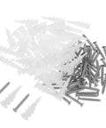 50 Pack Heavy Duty Drywall Anchors And Screws Kit For Rock Solid Wall Mounts And Home Improvement Featuring Stainless Steel And Plastic