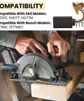 Heavy Duty Carbon Brushes For Power Tool Motor Repair Replacement Set Compatible With Standard Circular Saw Models during usage on wood.