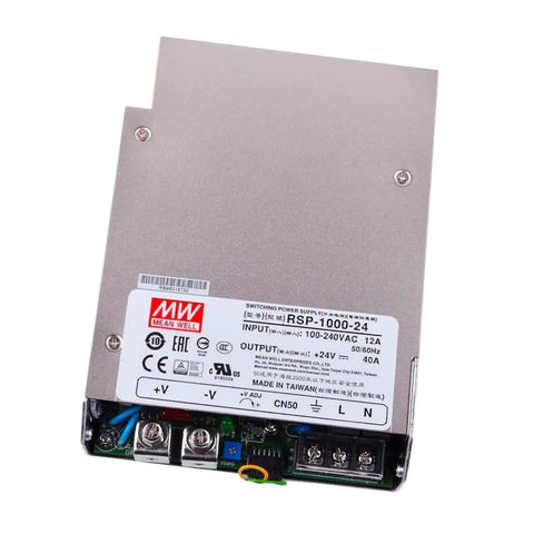 Programmable 960W 24V 40A AC To DC Switching Power Supply, Single Output, RSP 1000 24 Series, Beefy High Efficiency Industrial Grade PSU For CNC Robotics And Automation Projects, Tight Regulation, Reliable Performance, metal enclosure