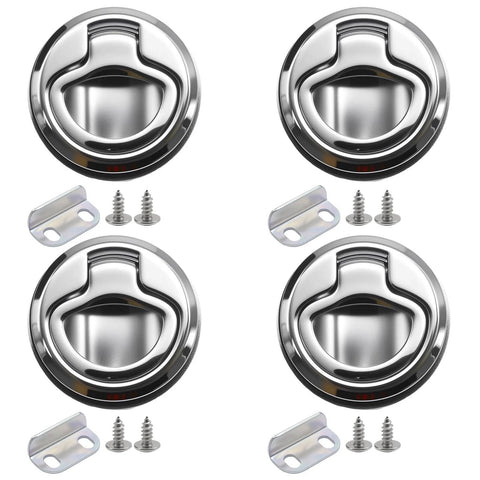 4 Pack 1.5 Inch Handle Lift Slam Latch And Flush Pull Latch With Keyless Locking For Marine Hatches And Electrical Enclosures