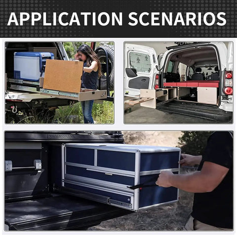 Pull-out drawers with 22 Inch Soft Close Drawer Slides Set, Six Pairs Full Extension Ball Bearing Side Mount Runners, 100 Pound Capacity in action.
