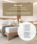 Premium Top Notch Heavy Duty Four Pack Bed Rail Brackets Forged From Solid Zinc Iron With Five Hole Layout For Rugged Bed Frame Anchors.