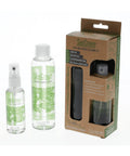 SeeGreen lens and screen cleaning kit with two green-labeled spray bottles and brown packaging box.
