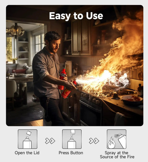 Straight Up Essential Fire Extinguisher 3 Pack For House Garage And Car With Drill Mounts ABC K Class Stops Grease And E Bike Fires Keeps Ya Covered When The Grind Gets Intense