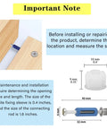 Top Shelf Cam Lock Hardware Kit With 124 Pieces For Cabinet And Drawer Installation includes detailed sizing information for proper installation.